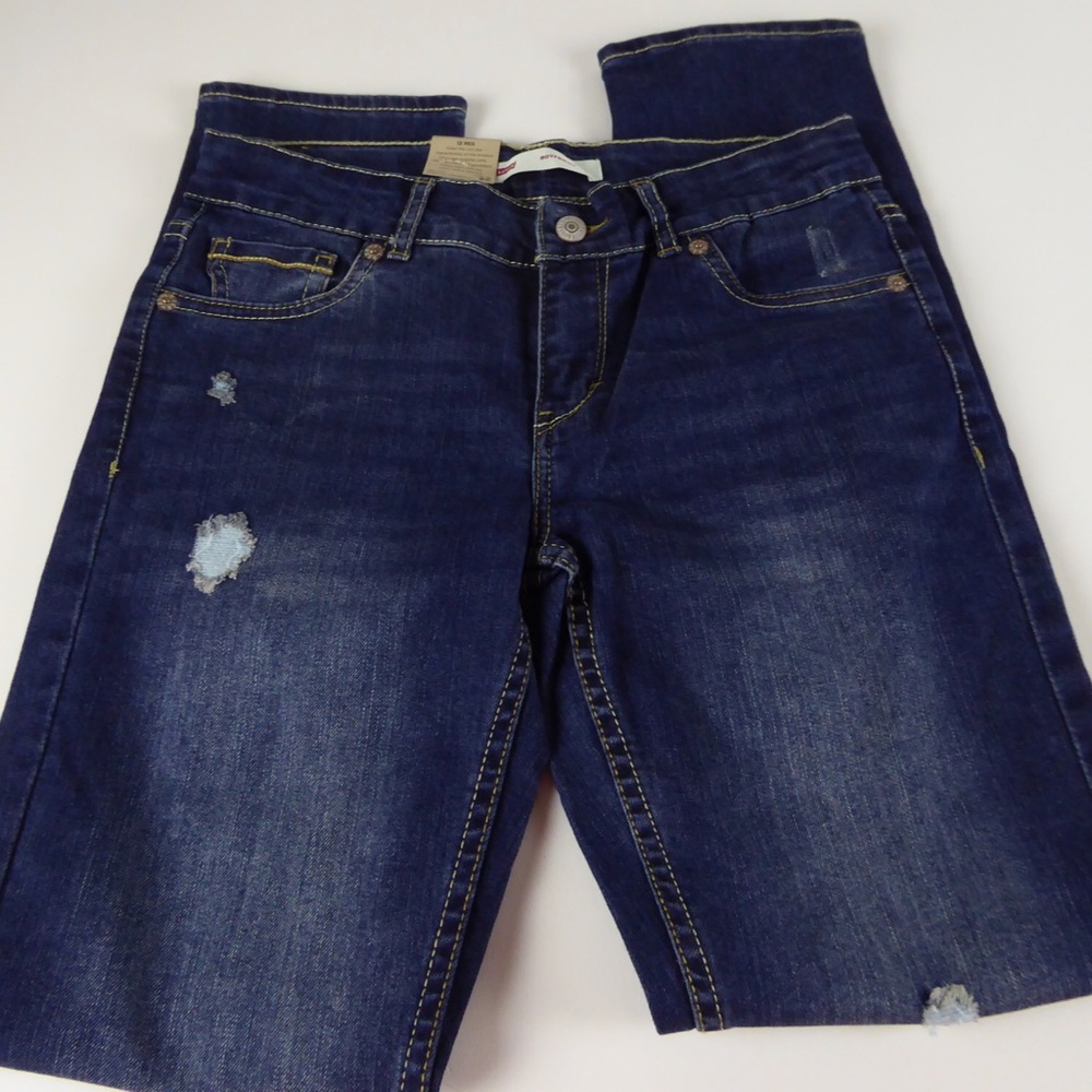 Levi’s Boyfriend Ripped & Repaired Stretch Jeans - Picture 4 of 6